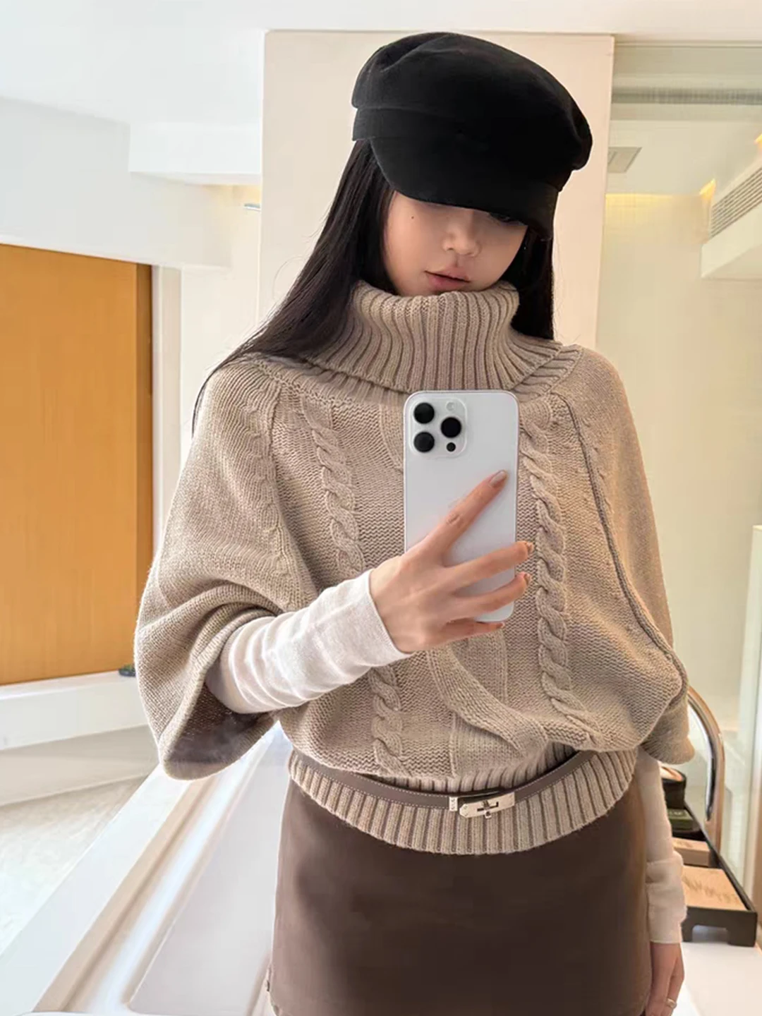 Soft Cozy Short Sleeve Knitted Sweater Women's Autumn Winter Loose Outerwear Cowl Neck Pullover Casual Style Polyester Fiber
Soft Cozy Short Sleeve Knitted Sweater Women's Autumn Winter Loose Outerwear Cowl Neck Pullover Casual Style Polyester Fiber