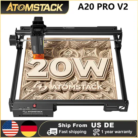 Atomstack A20 Pro V2 Laser Engraver machine Machine 20W Quad-Laser  Cutter Metal Arcylic Wood Glass 400*365mm