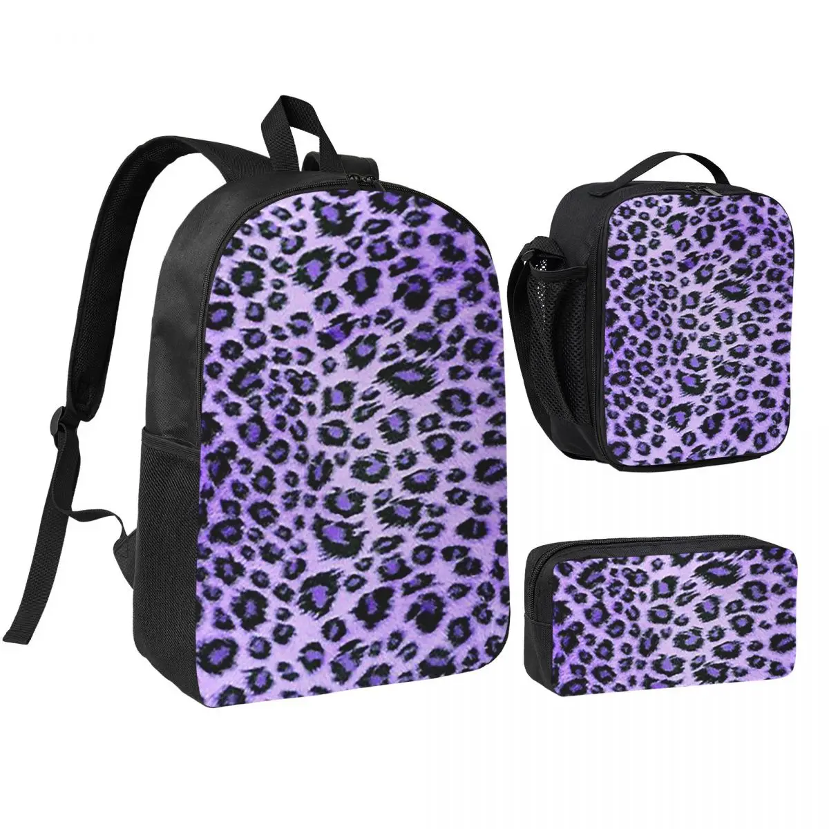 Purple Leopard Print Backpack Student BookBag School Bag Shoulder Bags 3ps Insulated Lunch Bag Pencil Case
Purple Leopard Print Backpack Student BookBag School Bag Shoulder Bags 3ps Insulated Lunch Bag Pencil Case