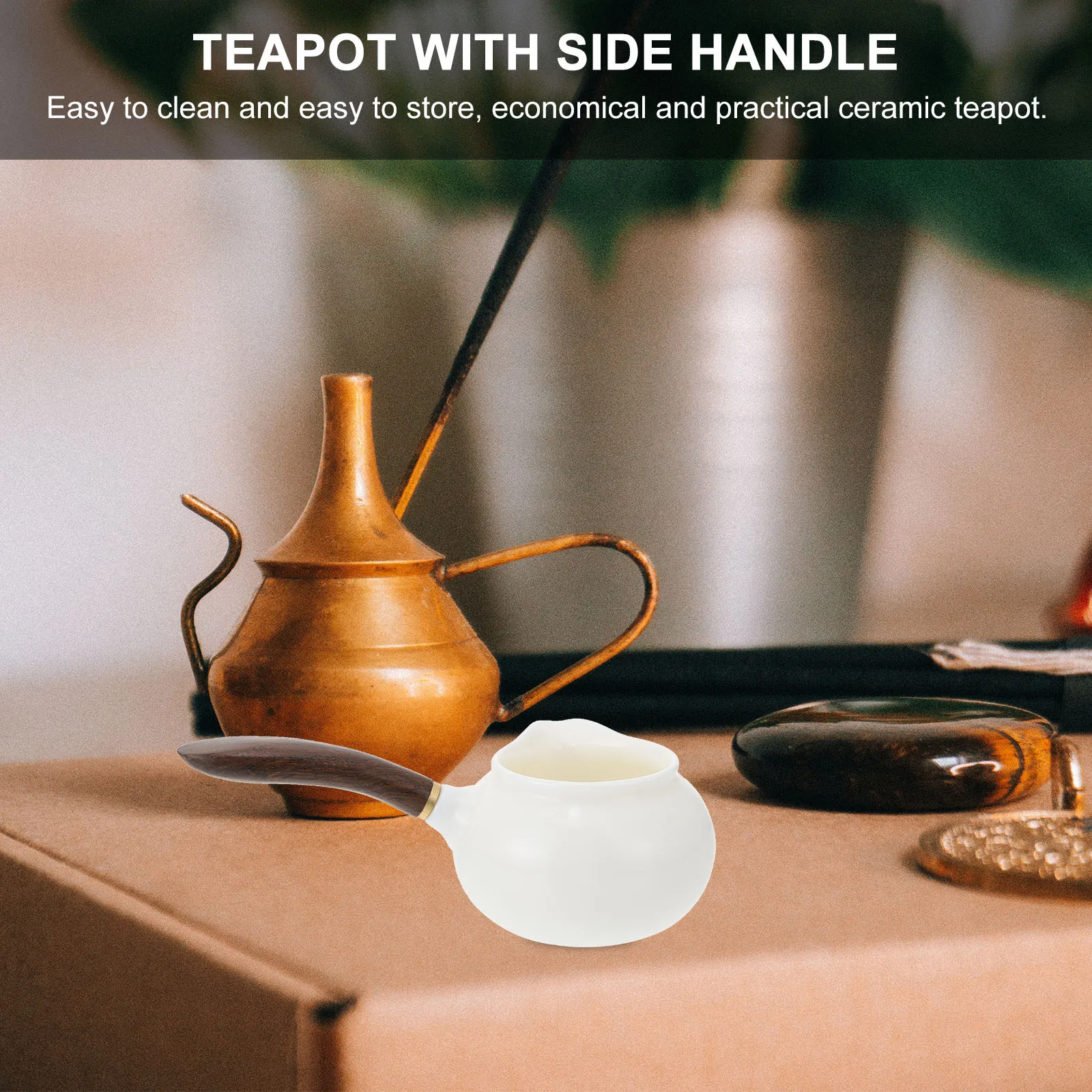 1Pcs Ceramic Teapot Side Handle Practical Tea Maker Easy Clean Store Home Gift Friends Birthday Festival
1Pcs Ceramic Teapot Side Handle Practical Tea Maker Easy Clean Store Home Gift Friends Birthday Festival