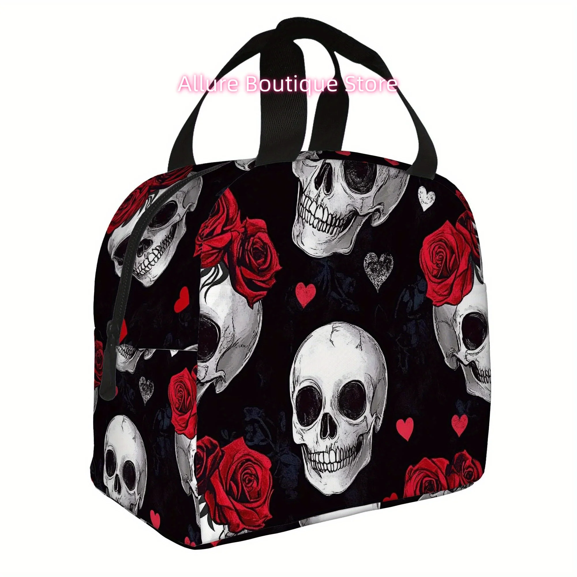 1pc Gothic Thermal Insulated Bag - Skulls, Roses & Hearts Design Thermal Insulation Bag, Non-Food Contact, Portable Thermal Leak
1pc Gothic Thermal Insulated Bag - Skulls, Roses & Hearts Design Thermal Insulation Bag, Non-Food Contact, Portable Thermal Leak