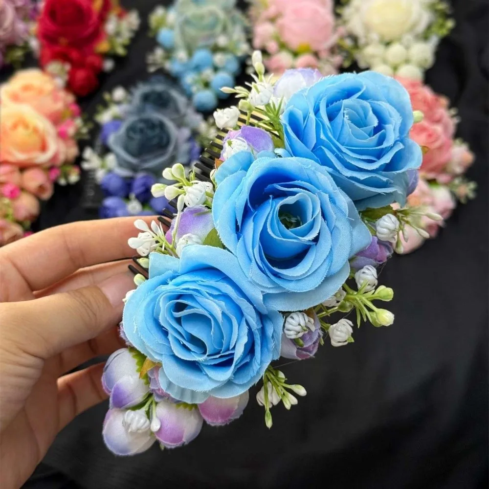 Elegant Sweet Flowers Hairpin Thai Style Floral Headwear Rose Hair Comb Plastic Cloth Chignon Hair Clips Bride
Elegant Sweet Flowers Hairpin Thai Style Floral Headwear Rose Hair Comb Plastic Cloth Chignon Hair Clips Bride