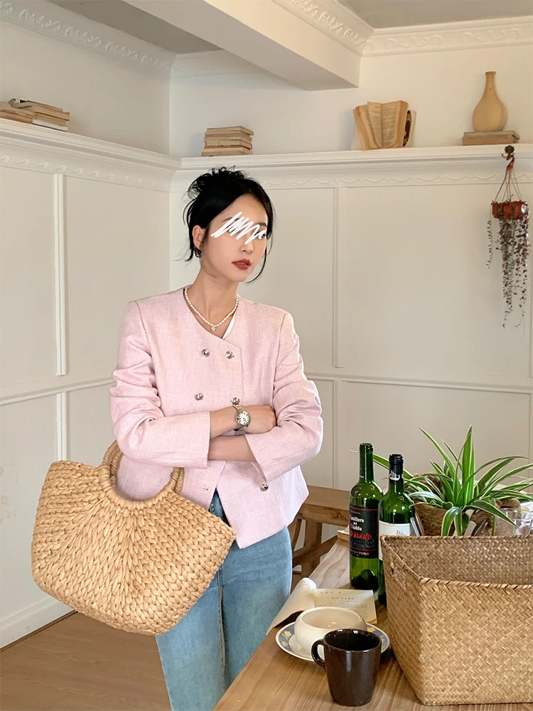 Pink ort Outerwear Women's Faion Slim Fit Sle Bubble Coat Double Row Silver Bule round Ne Pure Color Autumn Season
Pink ort Outerwear Women's Faion Slim Fit Sle Bubble Coat Double Row Silver Bule round Ne Pure Color Autumn Season