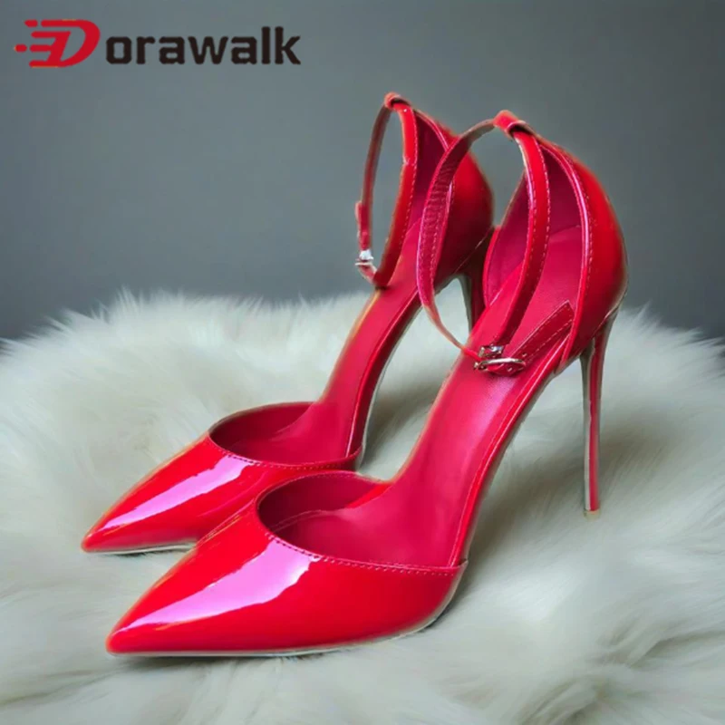 Женская обувь для вечеринок 12 см, 10 см, элегантное платье из лакированной кожи с ремешком на щиколотке, женские туфли-лодочки для подружек невесты на тонком высоком каблуке с острым носком
Женская обувь для вечеринок 12 см, 10 см, элегантное платье из лакированной кожи с ремешком на щиколотке, женские туфли-лодочки для подружек невесты на тонком высоком каблуке с острым носком