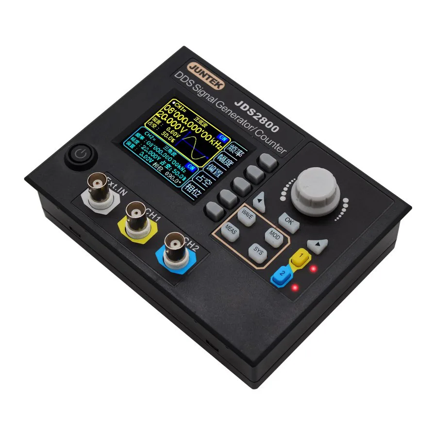 JDS2800 15/40/60MHz Digital Dual Channel DDS Function Signal Generator Frequency Meter Counter Sweeper Noise Generator
JDS2800 15/40/60MHz Digital Dual Channel DDS Function Signal Generator Frequency Meter Counter Sweeper Noise Generator