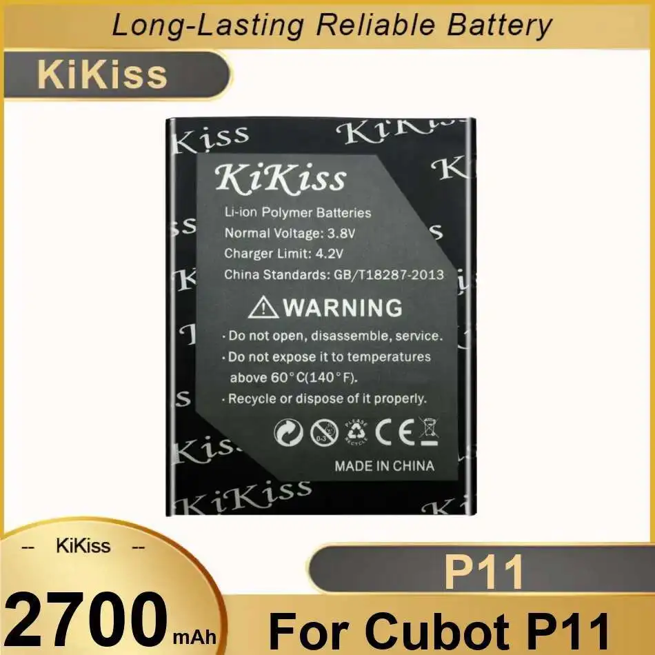 Mobile Phone Battery 2700mAh For Cubot P11 Good Low-Temperature Performance Fast Charging
Mobile Phone Battery 2700mAh For Cubot P11 Good Low-Temperature Performance Fast Charging