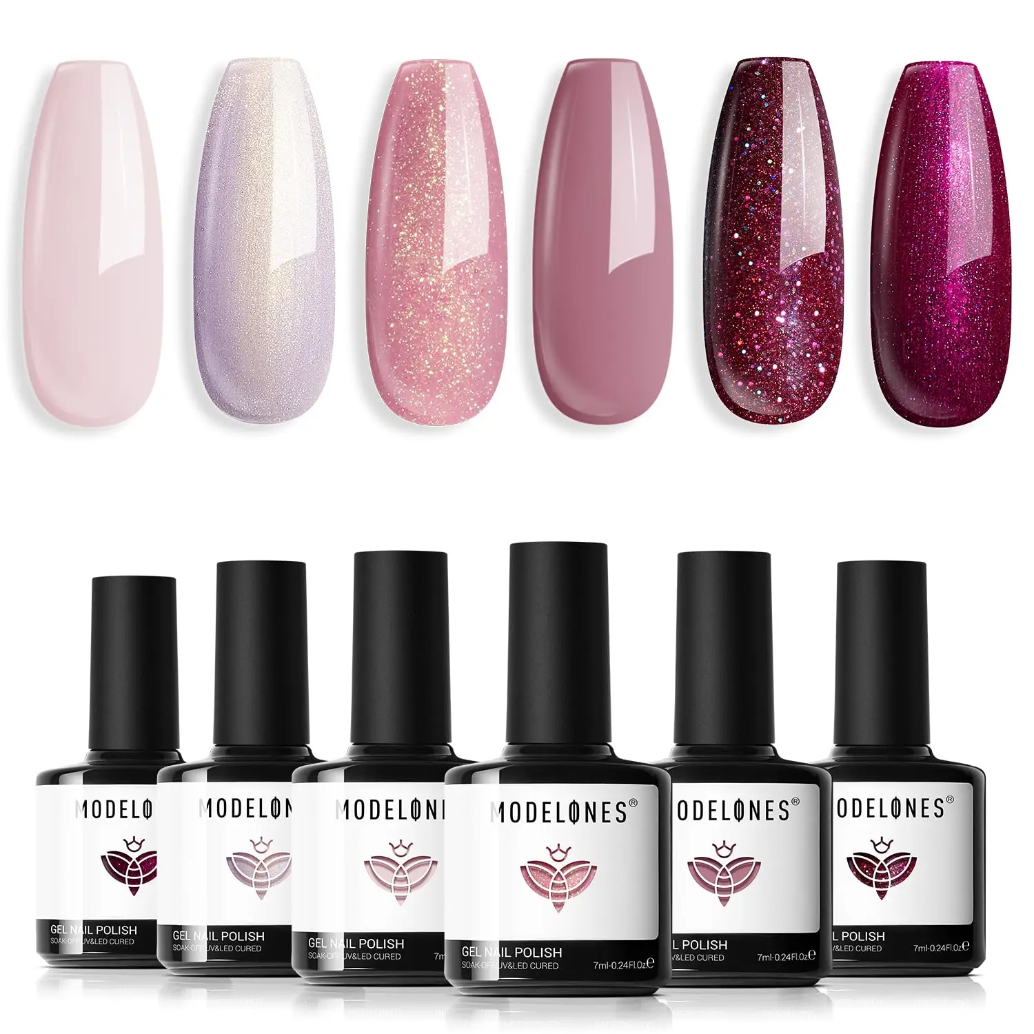 modelones Gel Nail Polish Set, 6 colors 2026 Neutral Nude Pink Gel Polish Pearl White Burgundy Red Shimmer Peach Pink Galaxy Gel
modelones Gel Nail Polish Set, 6 colors 2026 Neutral Nude Pink Gel Polish Pearl White Burgundy Red Shimmer Peach Pink Galaxy Gel