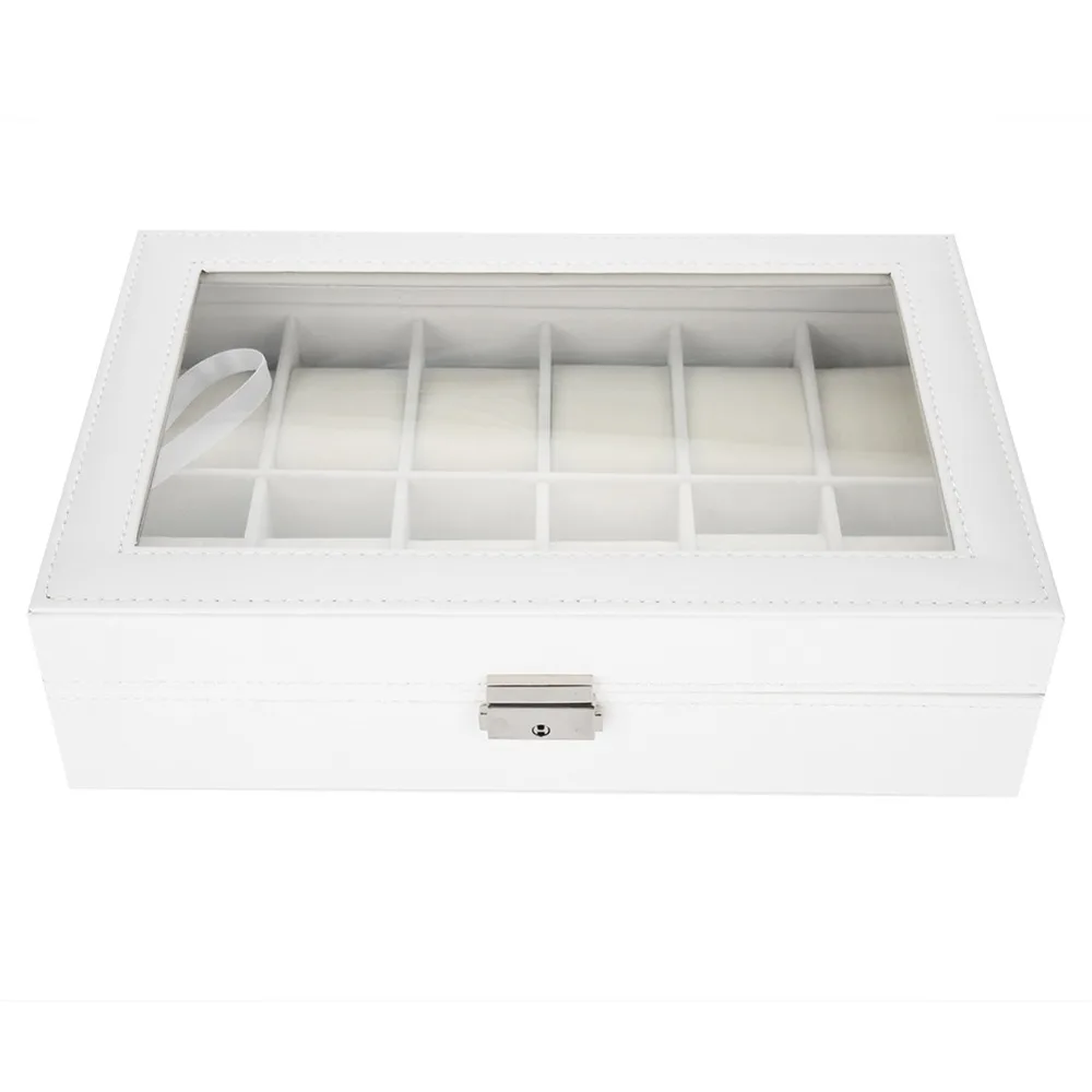 Luxury 12 Slots Watch Box Leather Surface White Jewelry Box High-grade Wooden Frame Watch Display Watch Collection
Luxury 12 Slots Watch Box Leather Surface White Jewelry Box High-grade Wooden Frame Watch Display Watch Collection