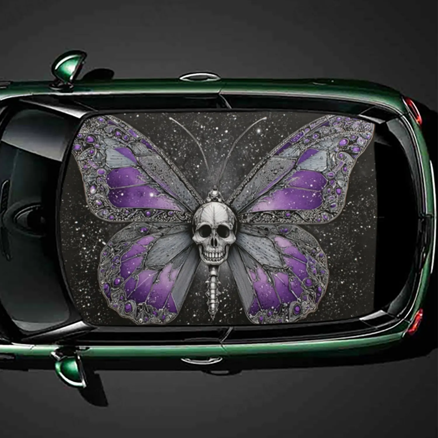 Cool Skull & Butterfly Car Roof Vinyl Wraps Sticker, Auto Decal, Artistic Vehicle Decoration, Self-adhesive Waterproof Car Exter
Cool Skull & Butterfly Car Roof Vinyl Wraps Sticker, Auto Decal, Artistic Vehicle Decoration, Self-adhesive Waterproof Car Exter