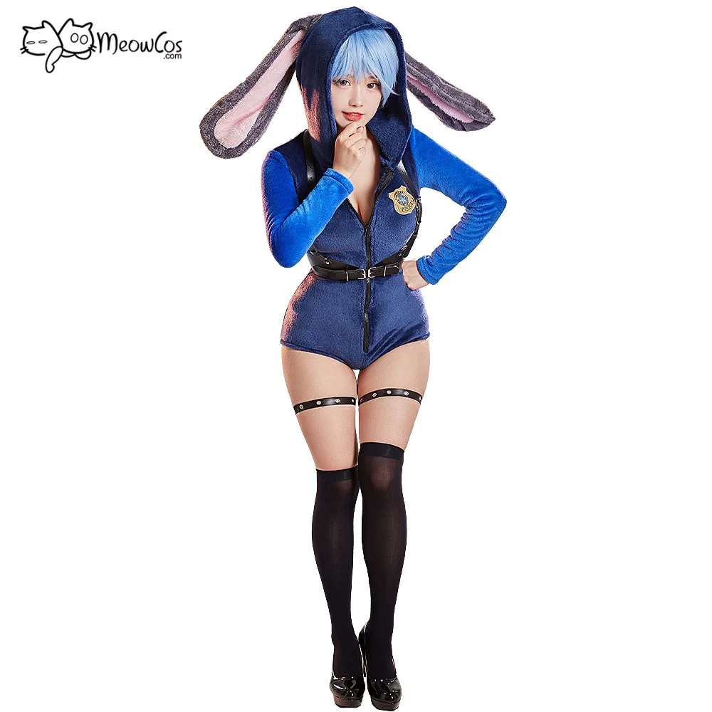 MEOWCOS Kawaii Bodycon Romper Pajama Bunny Officer Long Sleeve Zipper Bodycon Jumpsuit Sleepwear with Choker Belt and Tail
MEOWCOS Kawaii Bodycon Romper Pajama Bunny Officer Long Sleeve Zipper Bodycon Jumpsuit Sleepwear with Choker Belt and Tail