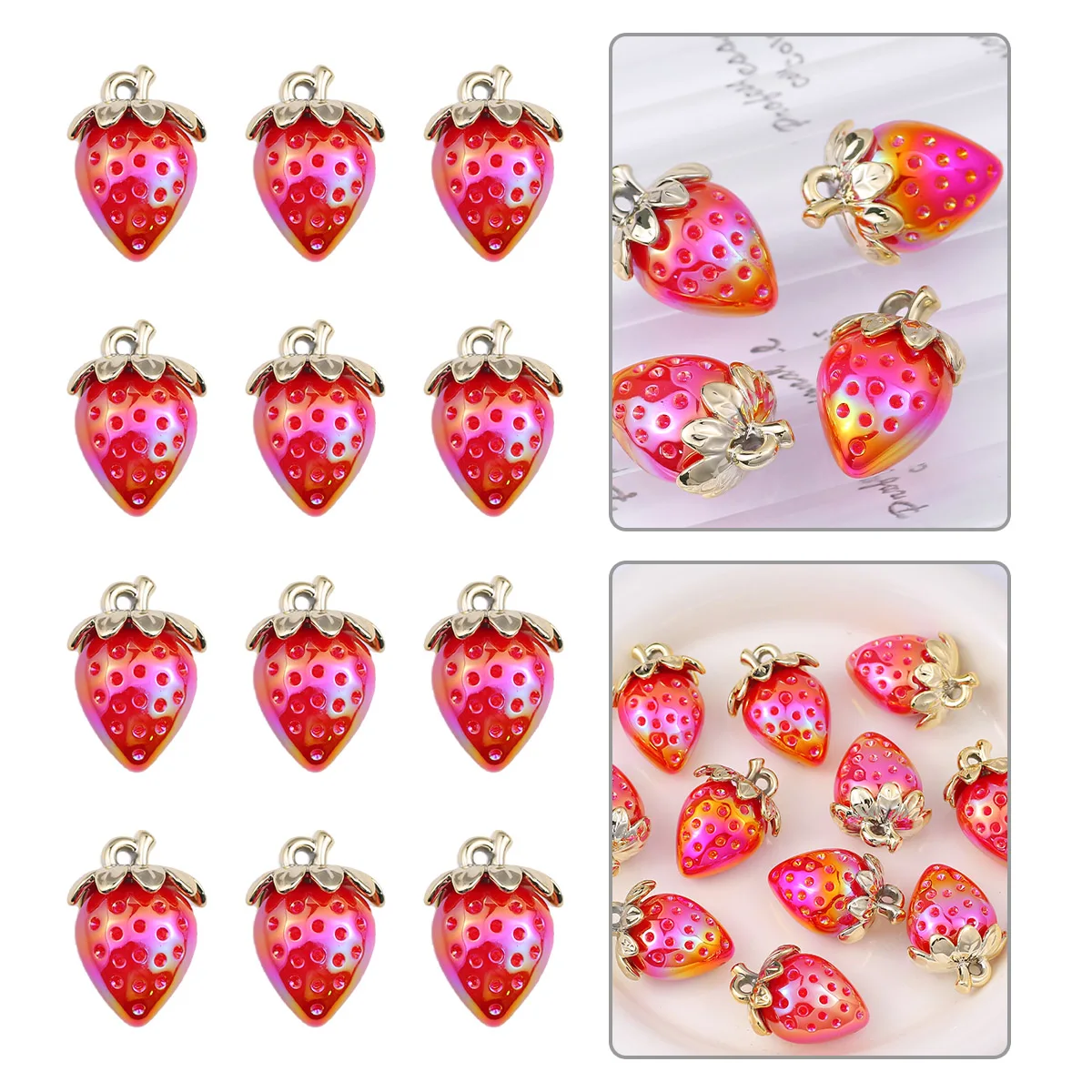 5/10pcs Solid Red Color 19x30mm Strawberry Acrylic Charms Iridescent Pendant for DIY Jewelry Making Necklace Keychain Accessory
5/10pcs Solid Red Color 19x30mm Strawberry Acrylic Charms Iridescent Pendant for DIY Jewelry Making Necklace Keychain Accessory