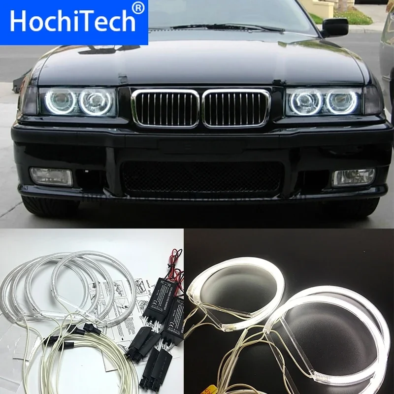 Car Styling Ultra Bright CCFL Angel Demon Eyes Kit Warm White Halo Ring HochiTech for BMW 3 Series E36 1990-2000
Car Styling Ultra Bright CCFL Angel Demon Eyes Kit Warm White Halo Ring HochiTech for BMW 3 Series E36 1990-2000