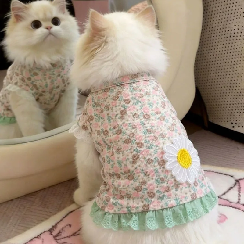 Floral Cat Dog Clothes Summer Flying Sleeve Girls Dresses For Small Medium Dogs Shih Tzu Poodle Pet Clothing Puppy Kitten Dress
Floral Cat Dog Clothes Summer Flying Sleeve Girls Dresses For Small Medium Dogs Shih Tzu Poodle Pet Clothing Puppy Kitten Dress