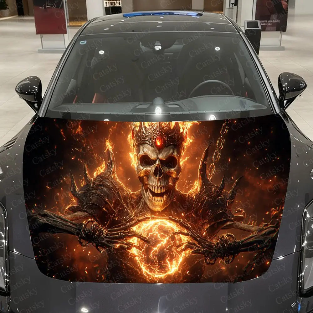 Scarlet Flame Crowned Skull Lord Car Vinyl Wrap, PVC Waterproof Car Hood Sticker, Self-Adhesive Scratch-Resistant Stickers
Scarlet Flame Crowned Skull Lord Car Vinyl Wrap, PVC Waterproof Car Hood Sticker, Self-Adhesive Scratch-Resistant Stickers