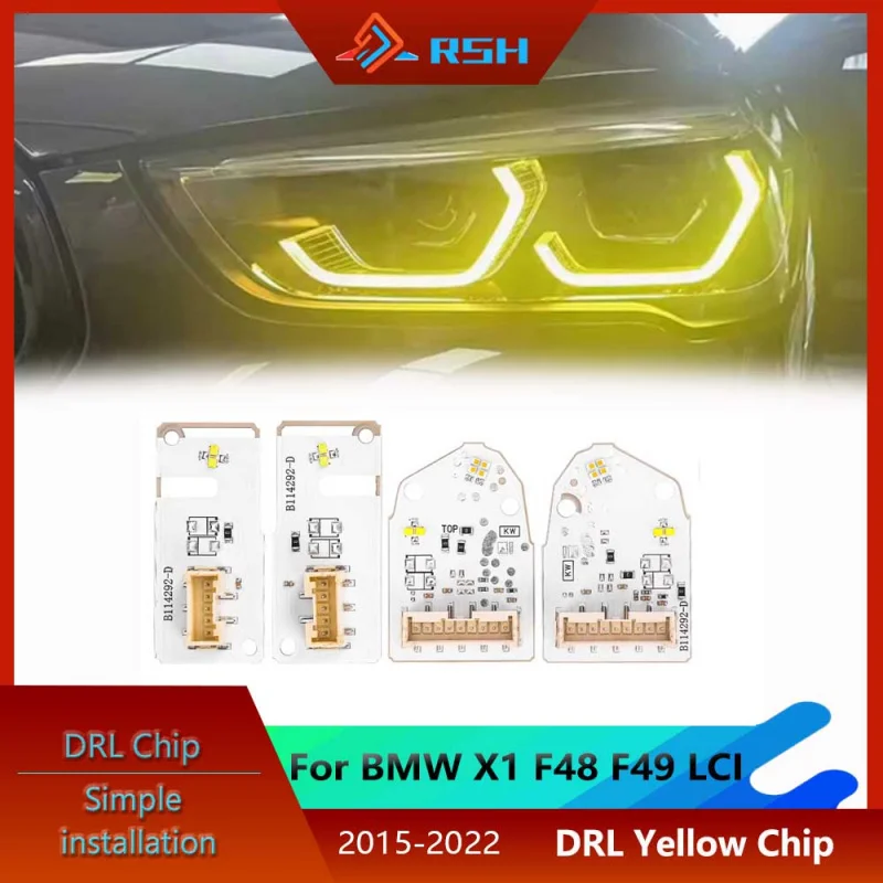 Модуль желтого источника света для BMW X1 F48 F49 LCI 2015-2022, автомобильные фары, золотой чип «ангельские глазки», DRL, аксессуары Plug and Play
Модуль желтого источника света для BMW X1 F48 F49 LCI 2015-2022, автомобильные фары, золотой чип «ангельские глазки», DRL, аксессуары Plug and Play