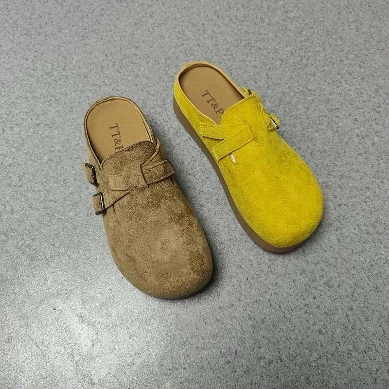 Loafers Shoes Genuine Leather Slippers Women Summer Slides Cover Toe Soft Rubber Retro Spring Casual Leisure Cover Toe Shoes Wom
Loafers Shoes Genuine Leather Slippers Women Summer Slides Cover Toe Soft Rubber Retro Spring Casual Leisure Cover Toe Shoes Wom
