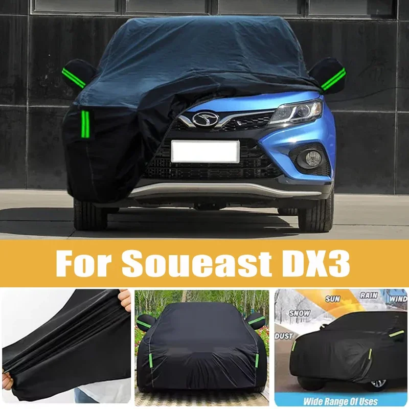 For Soueast DX3 Full Car Cover Four Seasons Outdoor Sun Anti UV Rain Snow Dust Protection Oxford Cloth Accessories
For Soueast DX3 Full Car Cover Four Seasons Outdoor Sun Anti UV Rain Snow Dust Protection Oxford Cloth Accessories