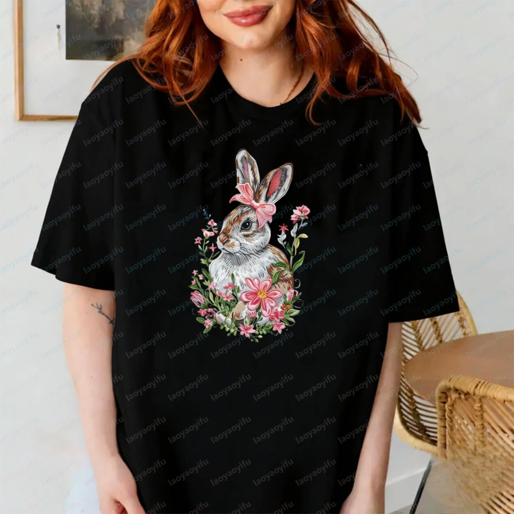 Unisex Premium Cotton T-Shirt with A Delicate Floral Bunny Print Featuring A Charming Rabbit Adorned with A Pink Bow Y2k Top Tee
Unisex Premium Cotton T-Shirt with A Delicate Floral Bunny Print Featuring A Charming Rabbit Adorned with A Pink Bow Y2k Top Tee