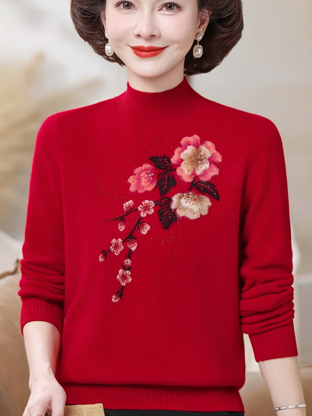 High Quali Knitted f High Collar Embroidered Woolen Top for Middle-Aged And ly Women Faionable Mommy Sle Versat...
High Quali Knitted f High Collar Embroidered Woolen Top for Middle-Aged And ly Women Faionable Mommy Sle Versat...