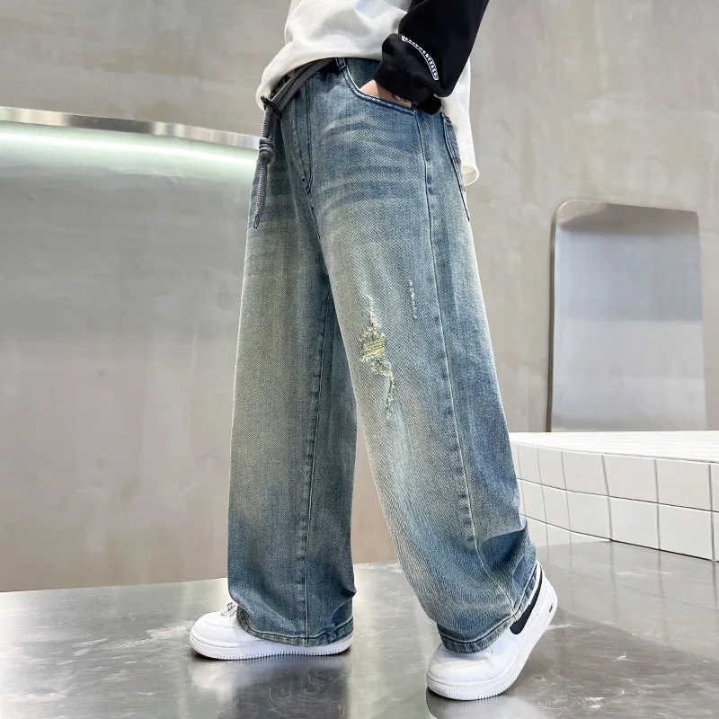 2026 Boys‘ Straight Denim Jeans for Spring, Casual Long Pants for Big Kids, Breathable Everyday Bottoms New Arrival
2026 Boys‘ Straight Denim Jeans for Spring, Casual Long Pants for Big Kids, Breathable Everyday Bottoms New Arrival