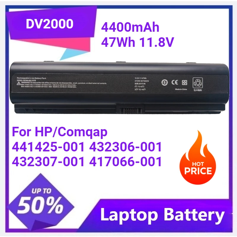 DV2000 Новый аккумулятор для ноутбука HP/Comqap 441425-001 432306-001 432307-001 417066-001 446506-001 446507-001 454931-001 4400 мАч 
DV2000 Новый аккумулятор для ноутбука HP/Comqap 441425-001 432306-001 432307-001 417066-001 446506-001 446507-001 454931-001 4400 мАч