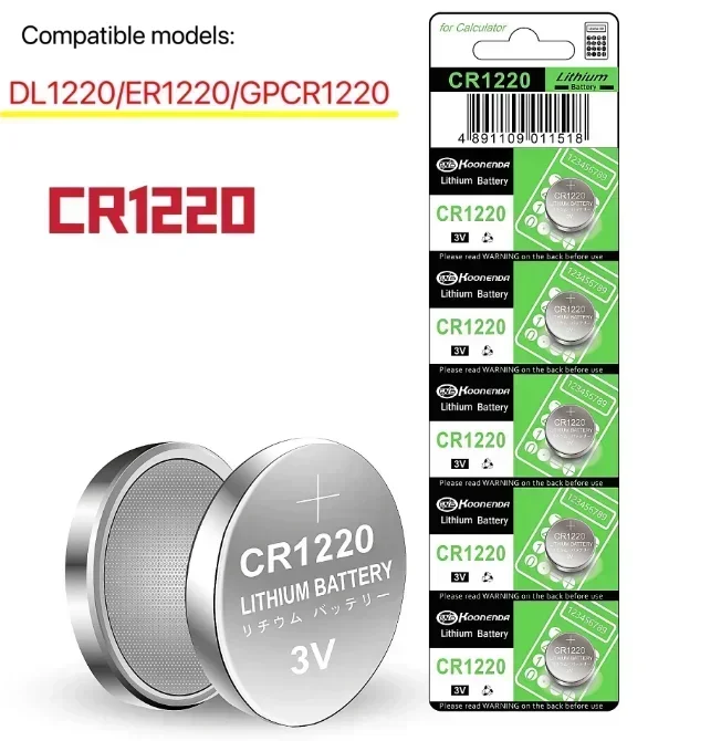 Аккумулятор кнопочного типа CR1220, совместим с моделями DL1220/ER1220/GPCR1220, подходит для компьютеров, весы и т. д.
Аккумулятор кнопочного типа CR1220, совместим с моделями DL1220/ER1220/GPCR1220, подходит для компьютеров, весы и т. д.