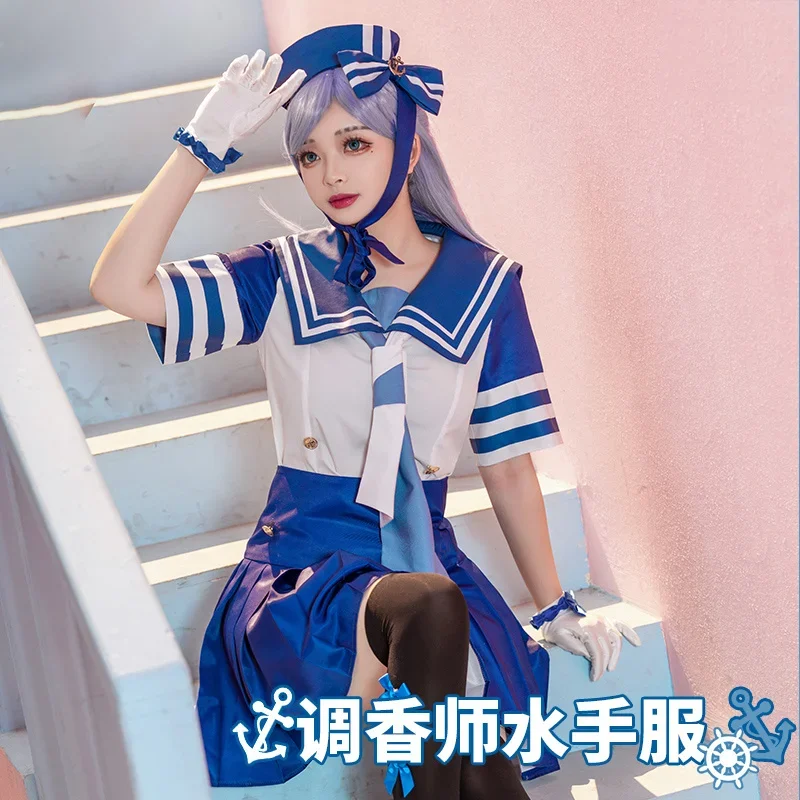 Game Identity V Oceangoing Voyage Day Perfumer Vera Nair Cosplay Costume Women Cute Sailor Suit Halloween Uniform Custom Made
Game Identity V Oceangoing Voyage Day Perfumer Vera Nair Cosplay Costume Women Cute Sailor Suit Halloween Uniform Custom Made