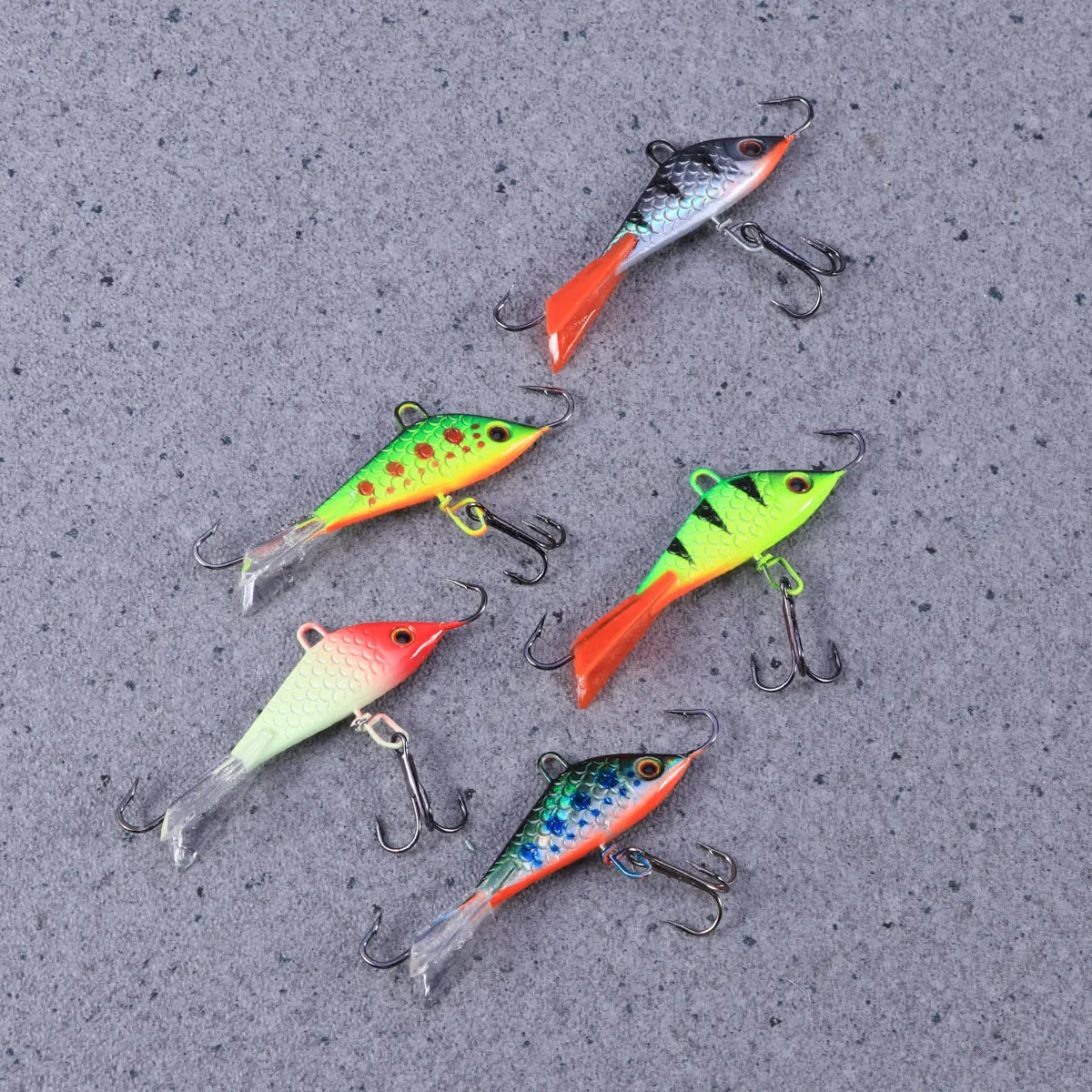5pc Metal Fishing Lures Artificial Bait Swivels for Bass Pike Aspius Yellow Perch Black Bass Durable Vivid HighStrength Hooks
5pc Metal Fishing Lures Artificial Bait Swivels for Bass Pike Aspius Yellow Perch Black Bass Durable Vivid HighStrength Hooks