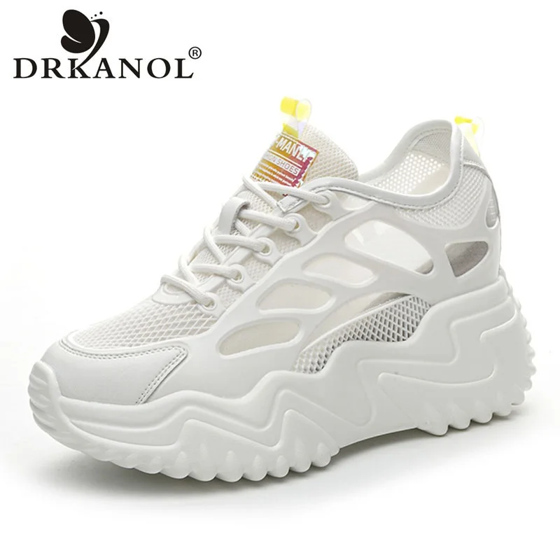 DRKANOL белые повседневные кроссовки с воздушной сеткой, женские туфли на танкетке 8 см, увеличивающие рост, обувь на массивной платформе, летняя дышащая обувь
DRKANOL белые повседневные кроссовки с воздушной сеткой, женские туфли на танкетке 8 см, увеличивающие рост, обувь на массивной платформе, летняя дышащая обувь