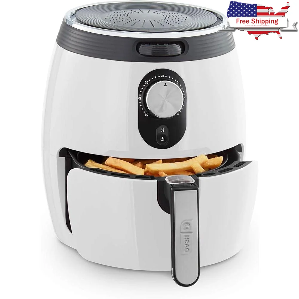 Air Fryer Oven Cooker with Temperature Control Non-stick Basket Healthier Cooking Recipe Guide Auto Shut Off Quick Easy Usage
Air Fryer Oven Cooker with Temperature Control Non-stick Basket Healthier Cooking Recipe Guide Auto Shut Off Quick Easy Usage