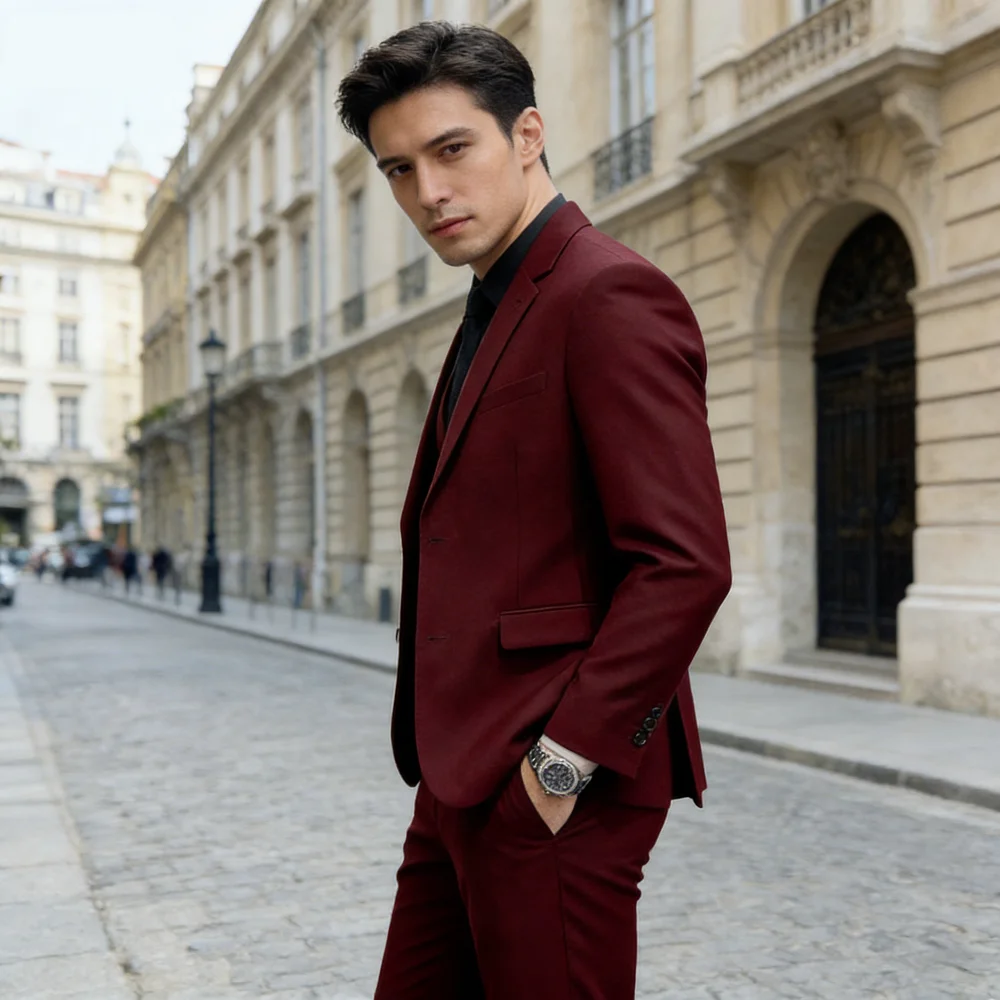 Men's Wedding Groomsmen Suit Set High-Quality Solid Color Casual Office Menswear Jacket + Vest + Pants
Men's Wedding Groomsmen Suit Set High-Quality Solid Color Casual Office Menswear Jacket + Vest + Pants