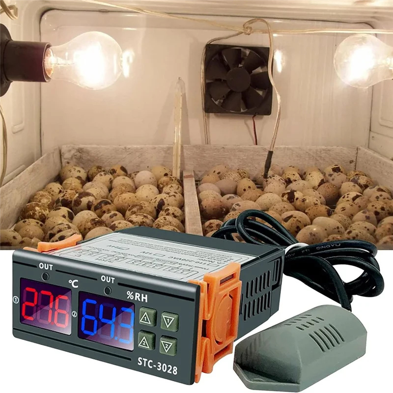 Контроллер температуры и влажности с двойным дисплеем A10R STC-3028 10A AC110-220V, интеллектуальный цифровой термостат для инкубаторов
Контроллер температуры и влажности с двойным дисплеем A10R STC-3028 10A AC110-220V, интеллектуальный цифровой термостат для инкубаторов