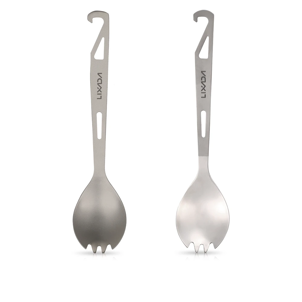 Lixada 2 In 1 Outdoor Titanium Spoon Camping Tableware Bottle Opener Picnic Dinner Titanium Spork Fork for Travel Backpacking
Lixada 2 In 1 Outdoor Titanium Spoon Camping Tableware Bottle Opener Picnic Dinner Titanium Spork Fork for Travel Backpacking