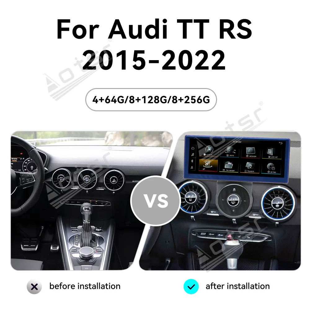 10.25 Inch Android 13 CarPlay Car Radio For Audi TT RS 2015-2022 Touch Screen Multimedia Player GPS Navigation Car Accessories
10.25 Inch Android 13 CarPlay Car Radio For Audi TT RS 2015-2022 Touch Screen Multimedia Player GPS Navigation Car Accessories