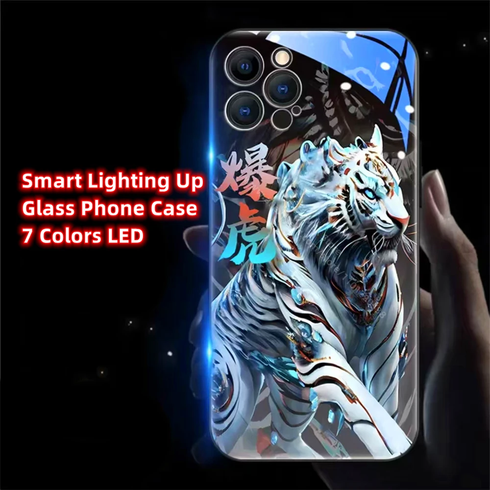 Brave White Tiger Smart LED Light Glow Tempered Glass Phone Case For Samsung S25 S24 S23 S22 S21 S20 FE Note 10 20 Plus Ultra
Brave White Tiger Smart LED Light Glow Tempered Glass Phone Case For Samsung S25 S24 S23 S22 S21 S20 FE Note 10 20 Plus Ultra
