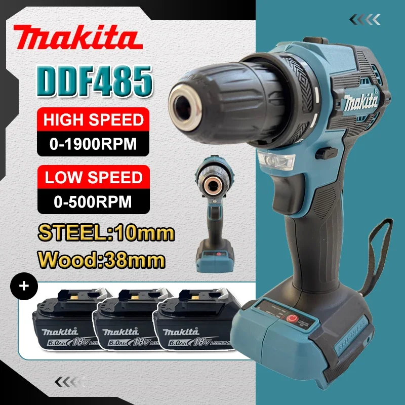 Аккумуляторный многофункциональный шуруповерт Makita DDF485 10 мм LXT, ударный бесщеточный инструмент, перезаряжаемая бесщеточная дрель
Аккумуляторный многофункциональный шуруповерт Makita DDF485 10 мм LXT, ударный бесщеточный инструмент, перезаряжаемая бесщеточная дрель