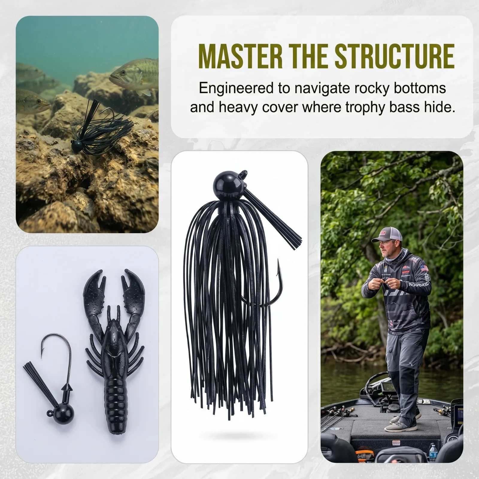 Goture 1pcs Swim Football Jig 3/8oz Weedless Bass Fishing Lure Hand-Tied Silicone Skirt 4/0 Hook Freshwater Saltwater Bass Pike
Goture 1pcs Swim Football Jig 3/8oz Weedless Bass Fishing Lure Hand-Tied Silicone Skirt 4/0 Hook Freshwater Saltwater Bass Pike