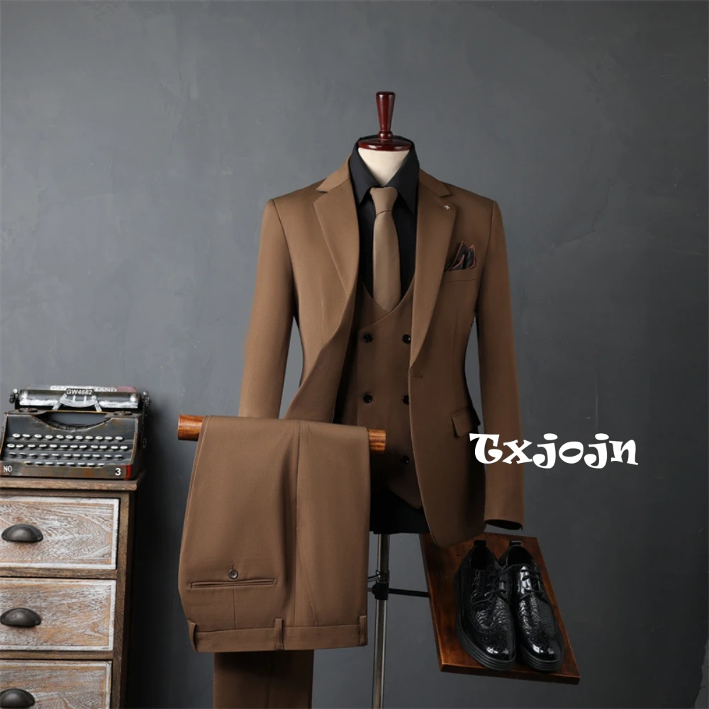 One Button Formal Suit Set 3 Pieces For Interview Well-fitting Notched Lapel Men's Tuxedo Wedding Birthday Party Dresswear Suits
One Button Formal Suit Set 3 Pieces For Interview Well-fitting Notched Lapel Men's Tuxedo Wedding Birthday Party Dresswear Suits