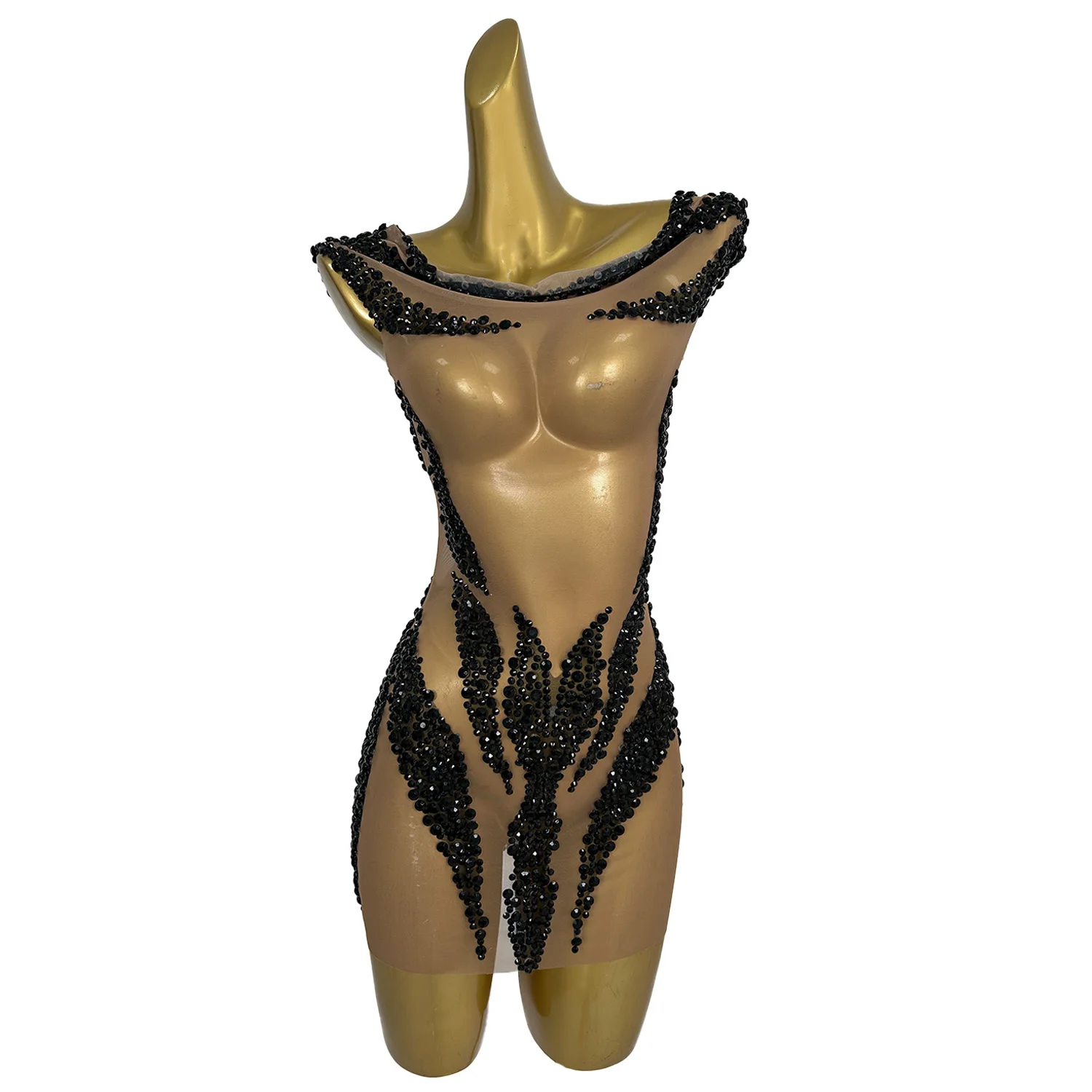 European American One Shoulder Dress Black Rhinestone Sexy Mesh See Through Buttock Skirt Nightclub Club Holiday Party Dress xl
European American One Shoulder Dress Black Rhinestone Sexy Mesh See Through Buttock Skirt Nightclub Club Holiday Party Dress xl