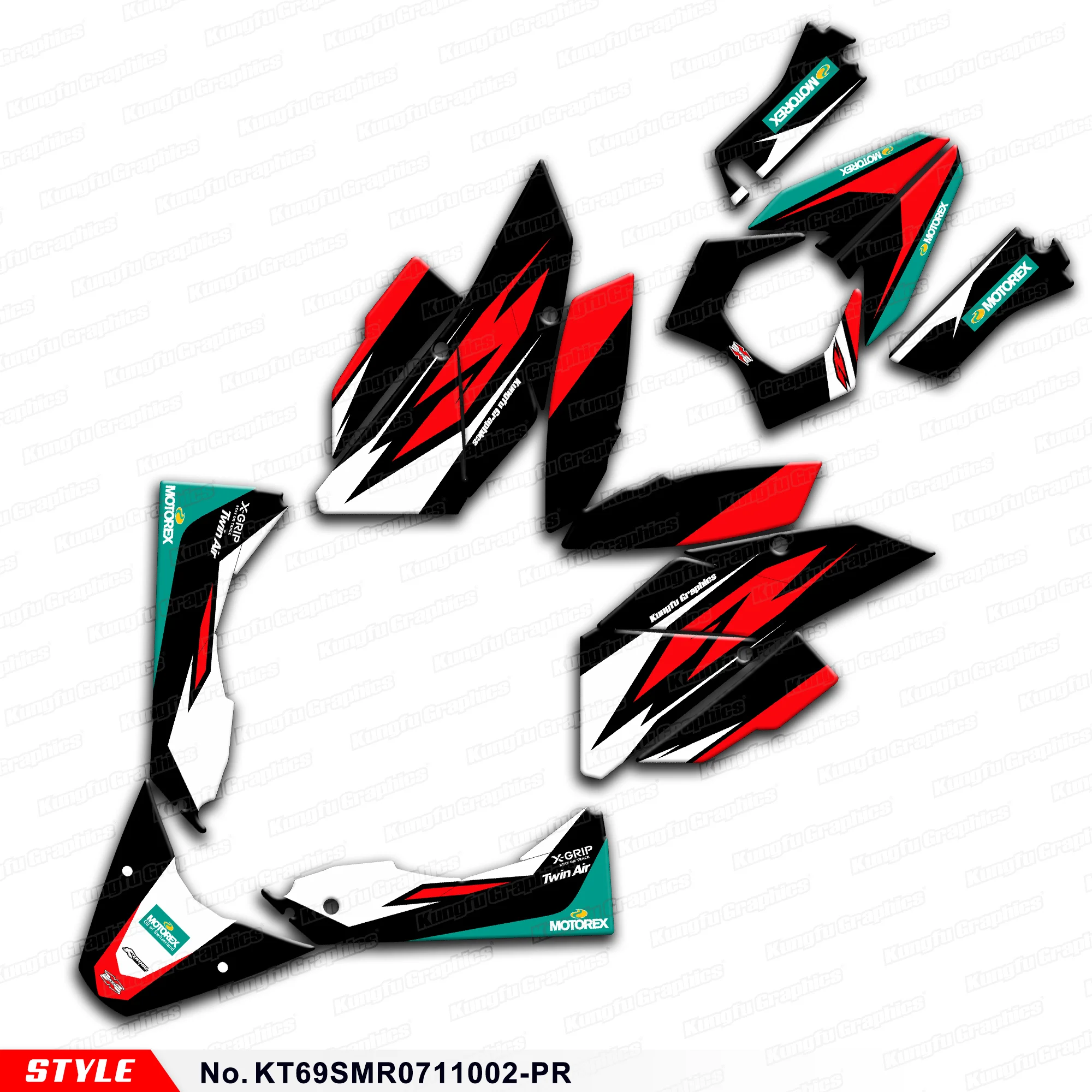 Personalized Graphic Adhesive Sticker for KTM SM SMR 690 SM690 SMR690 2007 2008 2009 2010 2011, Style No.KT69SMR0711002-PR
Personalized Graphic Adhesive Sticker for KTM SM SMR 690 SM690 SMR690 2007 2008 2009 2010 2011, Style No.KT69SMR0711002-PR