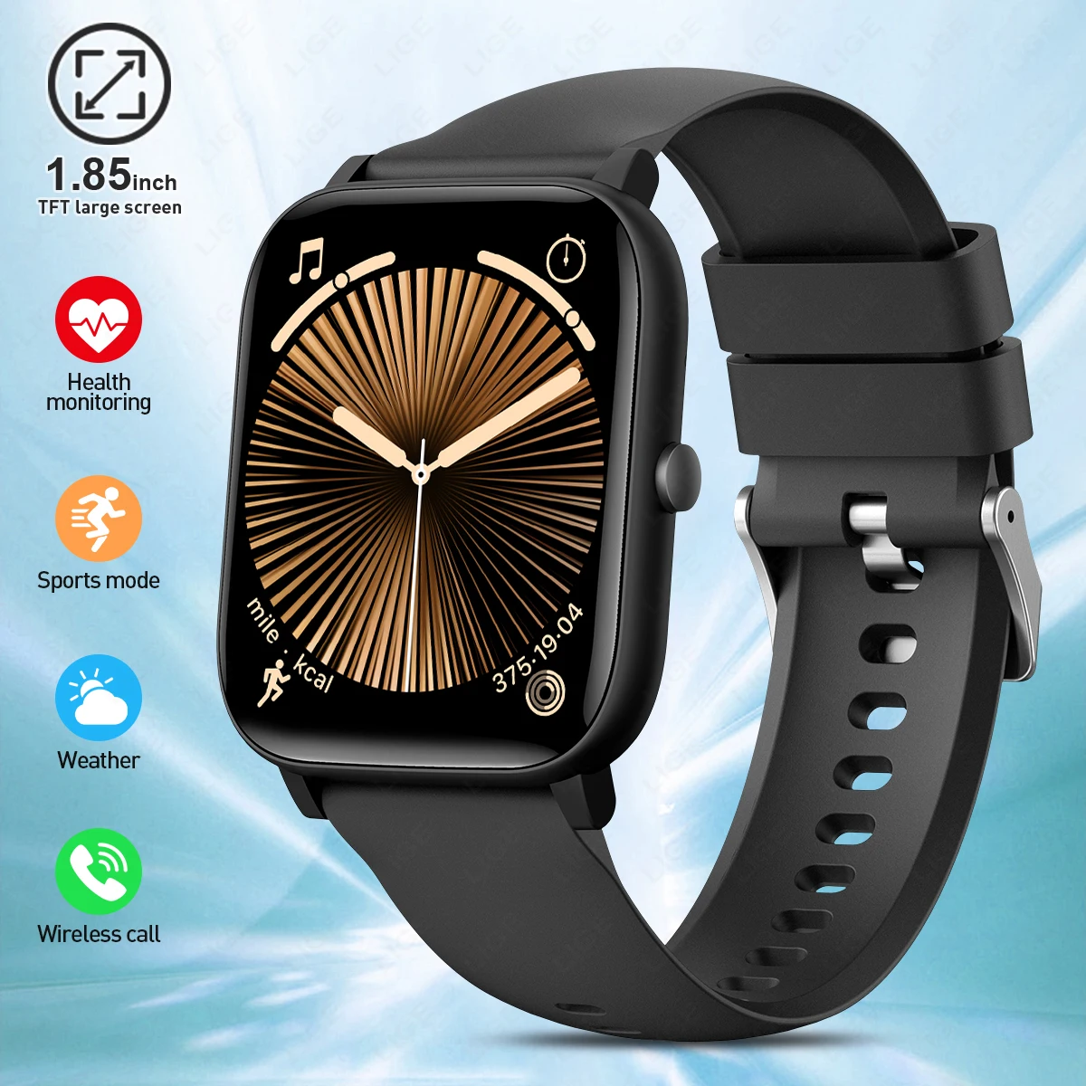 LIGE Беспроводные звонки Смарт-часы Полный сенсорный мониторинг сна Спорт Фитнес SmartWatch Часы для измерения сердечного ритма Женщины Мужчины 
LIGE Беспроводные звонки Смарт-часы Полный сенсорный мониторинг сна Спорт Фитнес SmartWatch Часы для измерения сердечного ритма Женщины Мужчины