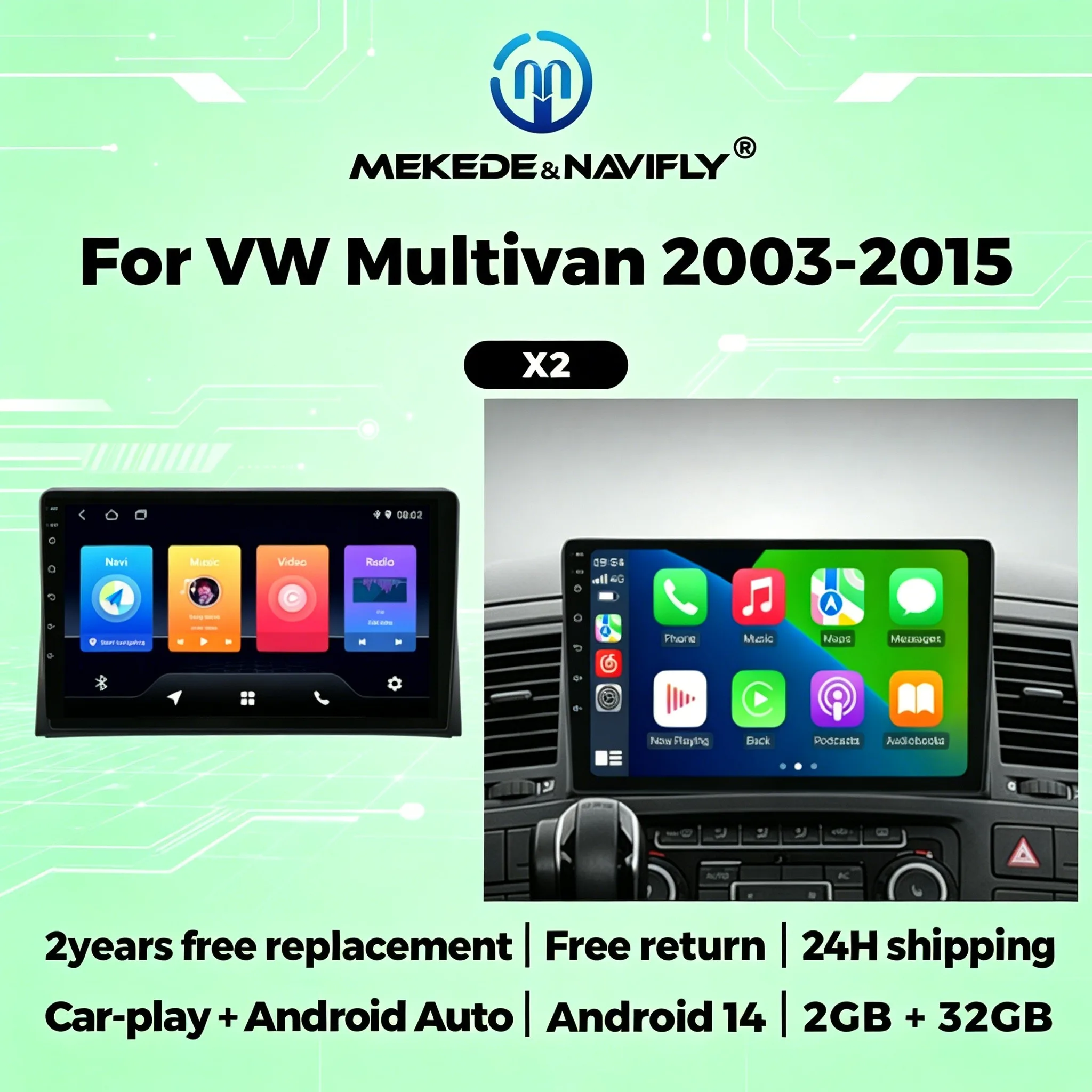 2 Din 9Inch Car Radio Stereo For Volkswagen VW Multivan T5 2003-2015 Car Play Android Auto Multimedia Player GPS FM Autoradio BT
2 Din 9Inch Car Radio Stereo For Volkswagen VW Multivan T5 2003-2015 Car Play Android Auto Multimedia Player GPS FM Autoradio BT