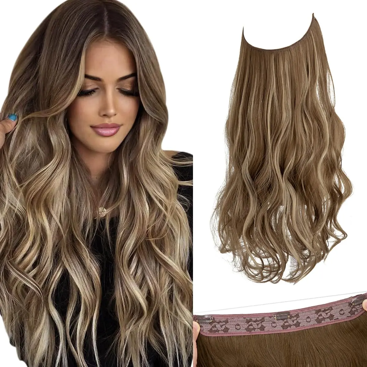 New Halo Hair Extensions Lace Clip In Hair Invisible Elastic Fish Line Human Hair Extensions Balayage Color Halo Hair Extension
New Halo Hair Extensions Lace Clip In Hair Invisible Elastic Fish Line Human Hair Extensions Balayage Color Halo Hair Extension