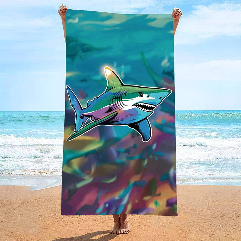 Beach Towel Shark Pattern Sun Protection Windproof Suitable For Swimming Pool Camping Travel Blanket
Beach Towel Shark Pattern Sun Protection Windproof Suitable For Swimming Pool Camping Travel Blanket