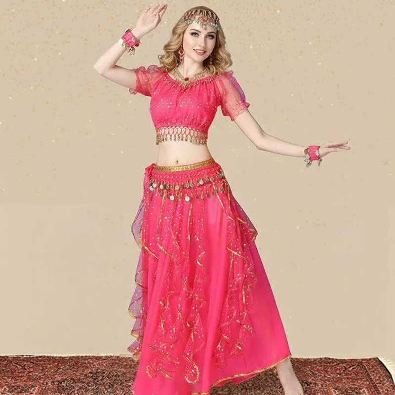 7-Piece Belly Dance Costume Set for Women Bollywood Performance Outfit
7-Piece Belly Dance Costume Set for Women Bollywood Performance Outfit