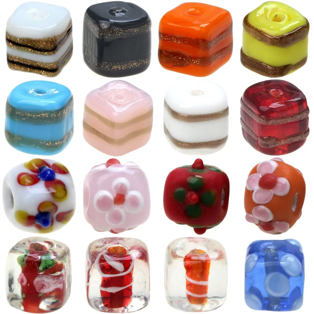 6PCS/Lot Square Shape Glass Lampwork Beads Classic Nostalgia Sands Multi-Color For Necklace/Earring Jewelry Making DIY Craft
6PCS/Lot Square Shape Glass Lampwork Beads Classic Nostalgia Sands Multi-Color For Necklace/Earring Jewelry Making DIY Craft