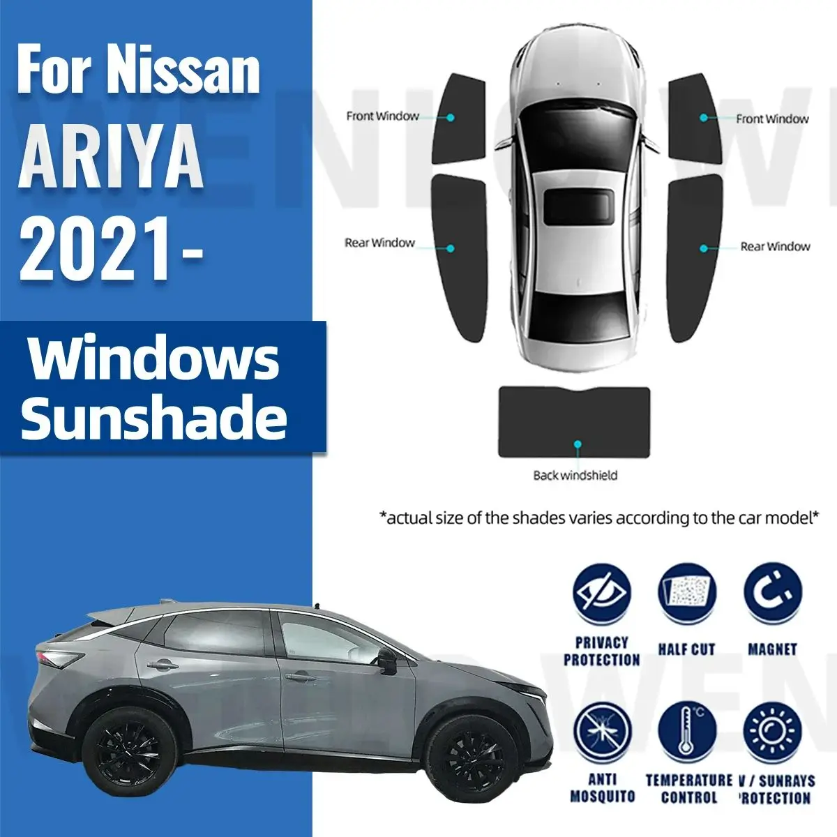 For Nissan ARIYA 2021-2023 2024 Car Sunshade Front Windshield Accessories Vehicle Curtain Side Window Sun Shade Visor Protector
For Nissan ARIYA 2021-2023 2024 Car Sunshade Front Windshield Accessories Vehicle Curtain Side Window Sun Shade Visor Protector