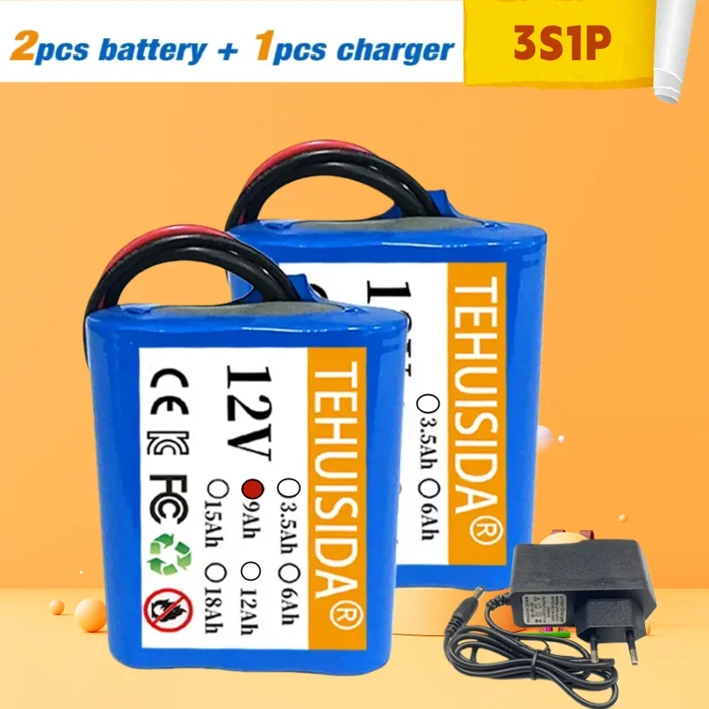 3S1P 18650 12V 9000mAh Lithium Battery Pack with BMS Protection Board Rechargeable Battery Optional 12.6V 1A Special Charger
3S1P 18650 12V 9000mAh Lithium Battery Pack with BMS Protection Board Rechargeable Battery Optional 12.6V 1A Special Charger