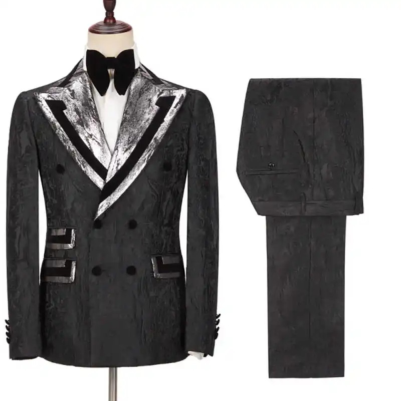Formal Jacquard Men Suits Peaked Lapel Double Breasted Pant Sets Classic Fit Prom Male Party Customized Outfits
Formal Jacquard Men Suits Peaked Lapel Double Breasted Pant Sets Classic Fit Prom Male Party Customized Outfits