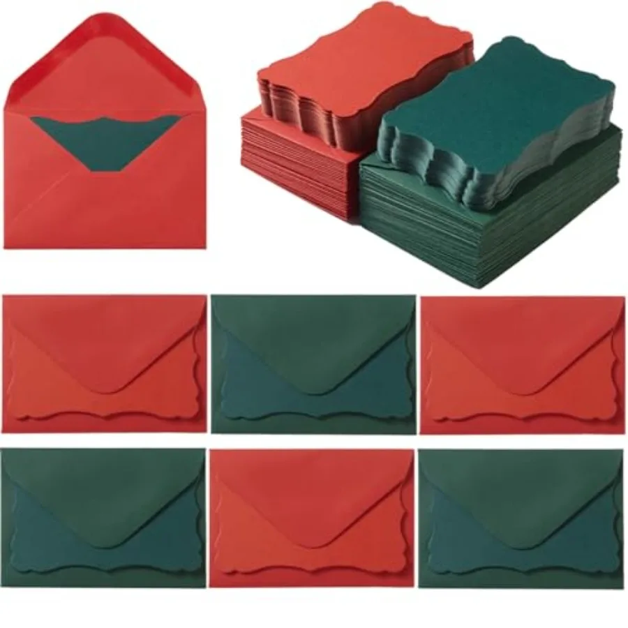 100 Pack Christmas Mini Envelopes with Red Green Blank Note Cards Small Self-Adhesive Envelopes Small Business Card Envelopes 4
100 Pack Christmas Mini Envelopes with Red Green Blank Note Cards Small Self-Adhesive Envelopes Small Business Card Envelopes 4